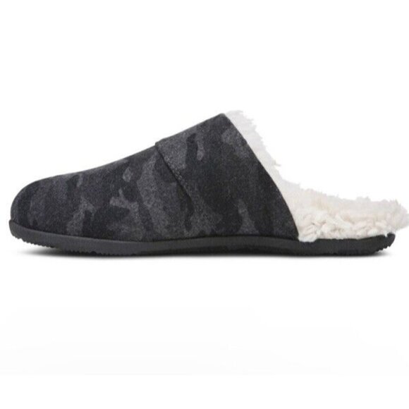 Vionic Slipper Mens 10 Alfons Dark Shadow Gray Suede Orthotic Mule New - Picture 5 of 11